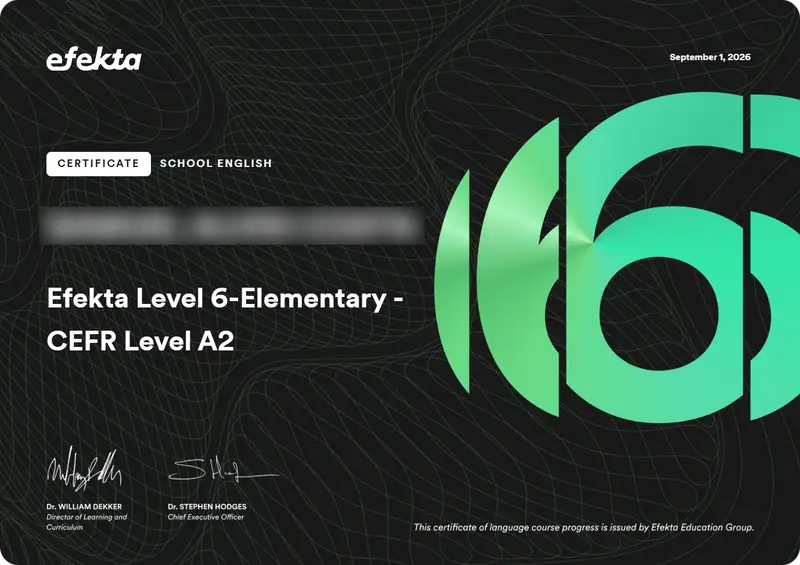 Certificado — Efekta Level 6 — CEFR C2